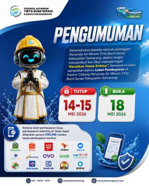 PERINGATAN HARI KENAIKAN YESUS KRISTUS : Jadwal Penutupan Sementara Loket Pembayaran