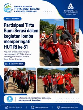 Semarak HUT RI ke-81, Perumda Air Minum Tirta Bumi Serasi Berpartisipasi dalam Berbagai Perlombaan